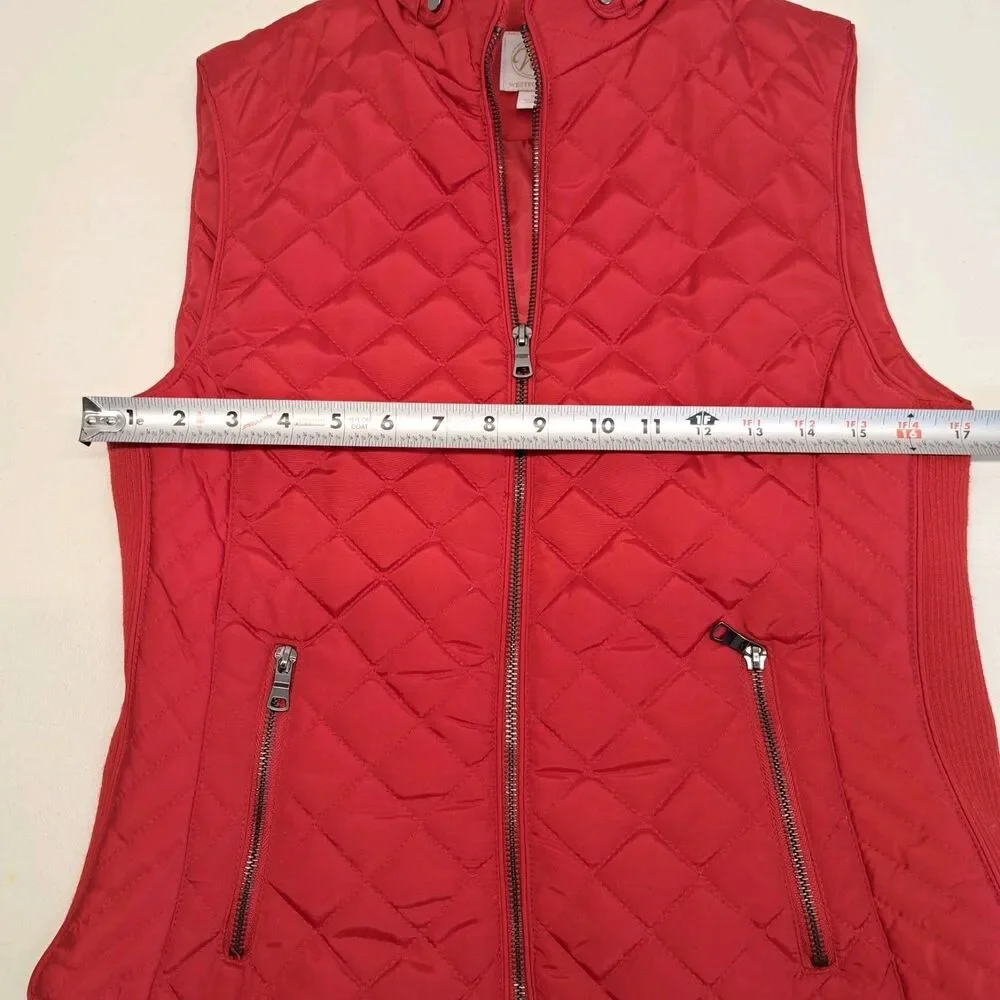 Westport 1962 Women's size S  Full Zipper Quilted Puffer Vest Red - Picture 5 of 6